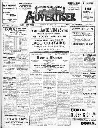 cover page of Crystal Palace District Times & Advertiser published on May 14, 1926