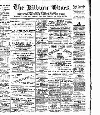 cover page of Kilburn Times published on August 11, 1905