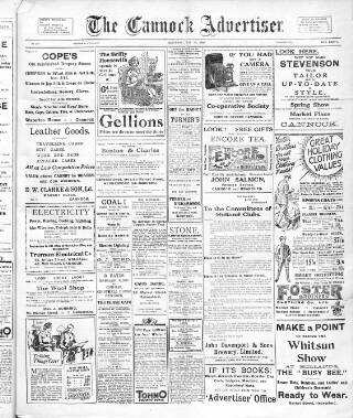 cover page of Cannock Advertiser published on May 19, 1923