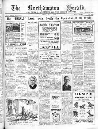 cover page of Northampton Herald published on May 2, 1930