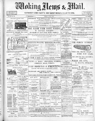 cover page of Woking News & Mail published on June 14, 1907