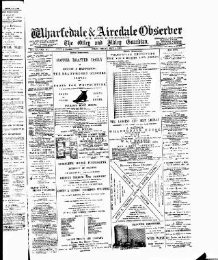 cover page of Wharfedale & Airedale Observer published on May 8, 1885