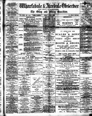 cover page of Wharfedale & Airedale Observer published on June 2, 1893