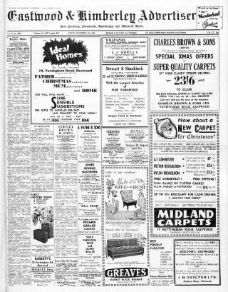 cover page of Eastwood & Kimberley Advertiser published on December 11, 1964