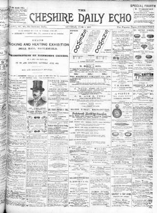 cover page of Cheshire Daily Echo published on June 1, 1901