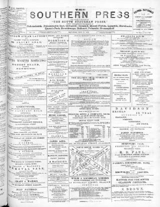 cover page of Southern Press (Glasgow) published on May 11, 1895