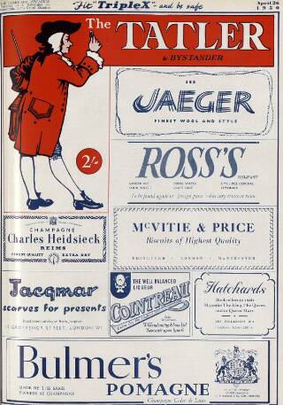 cover page of The Tatler published on April 26, 1950