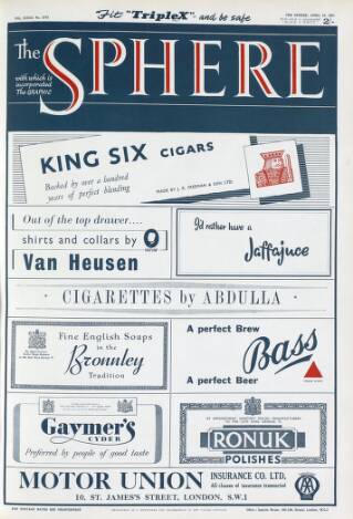 cover page of The Sphere published on April 18, 1953