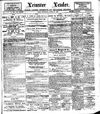 cover page of Leinster Leader published on April 25, 1925