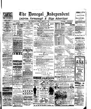 cover page of Donegal Independent published on March 5, 1897