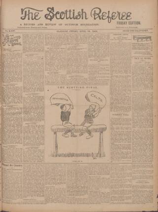cover page of Scottish Referee published on April 16, 1909