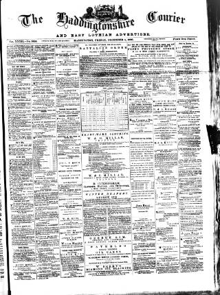 cover page of Haddingtonshire Courier published on December 5, 1890