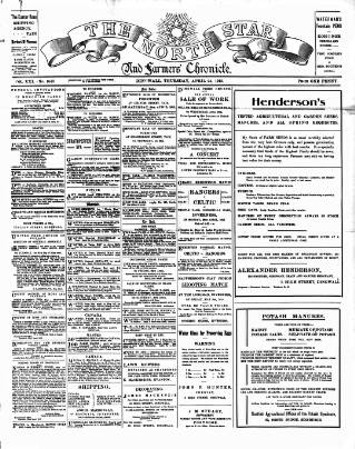 cover page of North Star and Farmers' Chronicle published on April 24, 1913