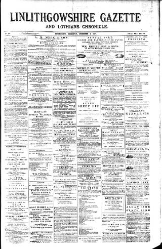 cover page of Linlithgowshire Gazette published on December 4, 1897