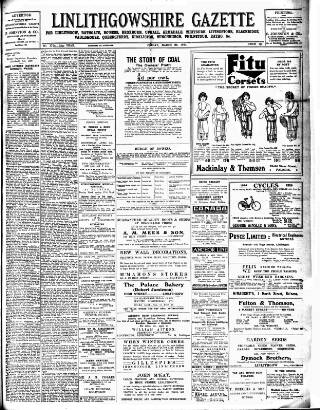 cover page of Linlithgowshire Gazette published on March 28, 1924