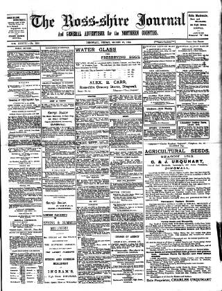 cover page of Ross-shire Journal published on March 29, 1912