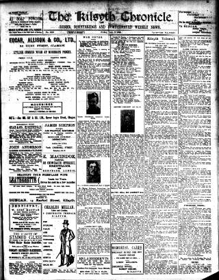 cover page of Kilsyth Chronicle published on June 2, 1916