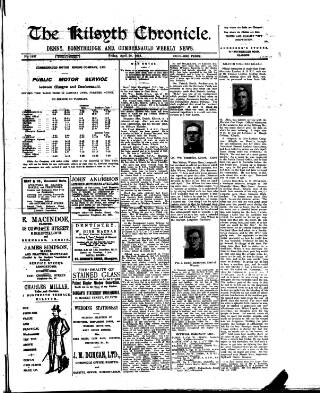 cover page of Kilsyth Chronicle published on April 26, 1918