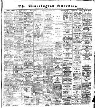 cover page of Warrington Guardian published on April 20, 1889