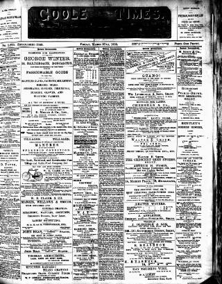 cover page of Goole Times published on March 27, 1896
