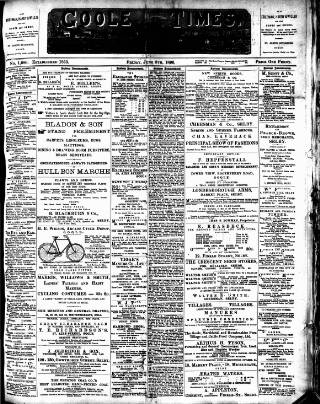 cover page of Goole Times published on June 5, 1896