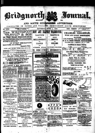 cover page of Bridgnorth Journal published on June 1, 1895