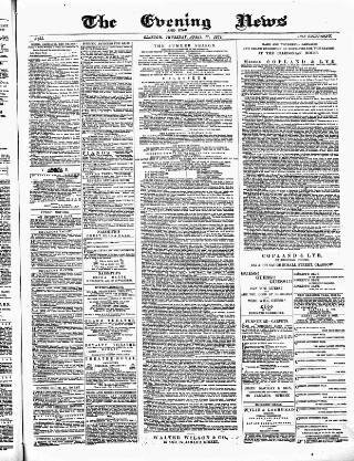 cover page of Glasgow Evening Post published on April 17, 1884