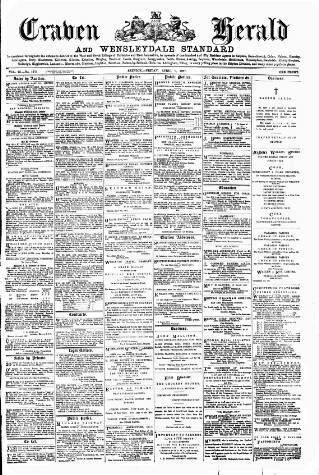 cover page of Craven Herald published on April 9, 1897