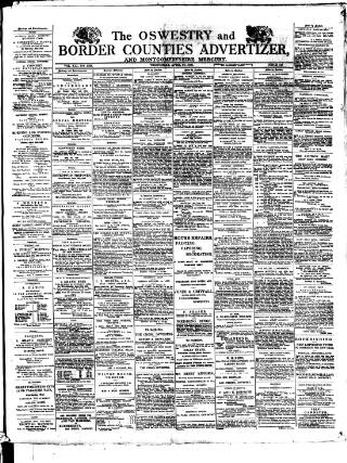 cover page of Oswestry Advertiser published on April 24, 1889