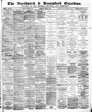 cover page of Northwich Guardian published on April 24, 1875