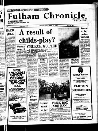 cover page of Fulham Chronicle published on April 25, 1980