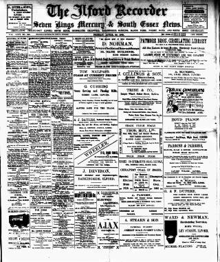 cover page of Ilford Recorder published on April 28, 1905