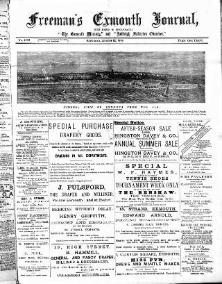 cover page of Exmouth Journal published on August 11, 1888