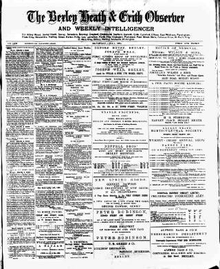 cover page of Bexley Heath and Bexley Observer published on June 1, 1889
