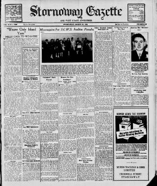 cover page of Stornoway Gazette and West Coast Advertiser published on March 29, 1960