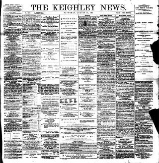 cover page of Keighley News published on August 13, 1898