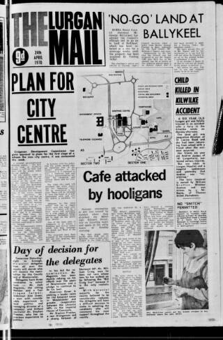 cover page of Lurgan Mail published on April 24, 1970