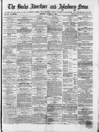 cover page of Bucks Advertiser & Aylesbury News published on August 13, 1870