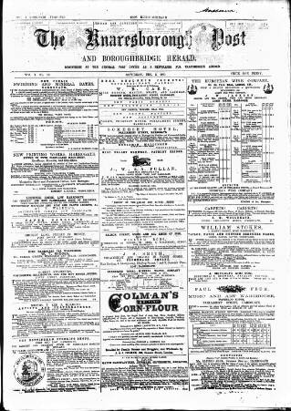 cover page of Knaresborough Post published on December 2, 1871