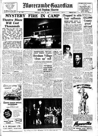 cover page of Morecambe Guardian published on April 26, 1955