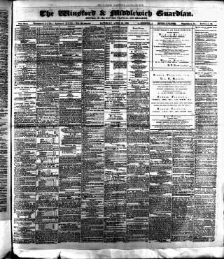 cover page of Winsford & Middlewich Guardian published on April 19, 1890