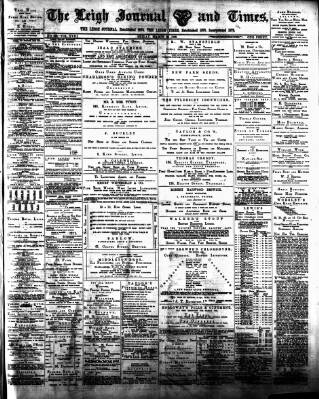 cover page of Leigh Journal and Times published on March 29, 1889