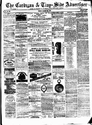 cover page of Cardigan & Tivy-side Advertiser published on March 28, 1879
