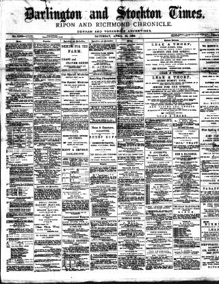 cover page of Darlington & Stockton Times, Ripon & Richmond Chronicle published on April 18, 1896