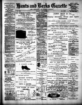 cover page of Hants and Berks Gazette and Middlesex and Surrey Journal published on April 19, 1902