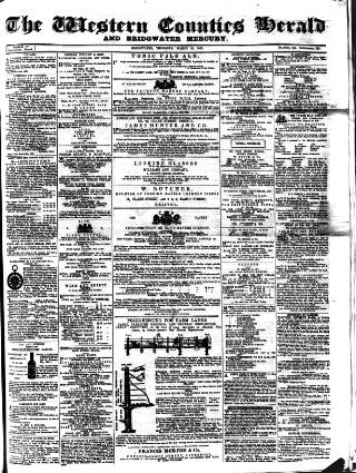 cover page of Bridgwater Mercury published on March 29, 1860