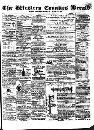 cover page of Bridgwater Mercury published on April 25, 1860