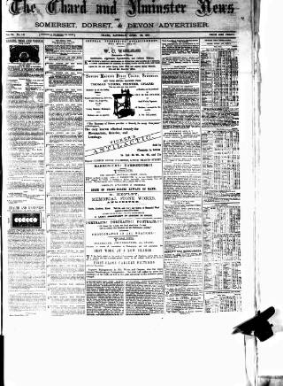 cover page of Chard and Ilminster News published on April 20, 1878