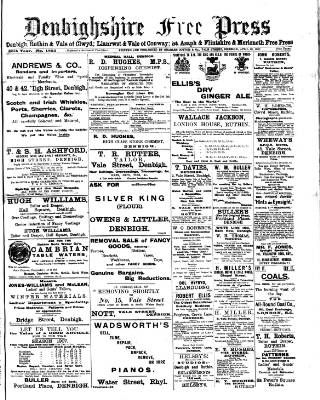 cover page of Denbighshire Free Press published on April 20, 1907