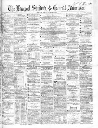 cover page of Liverpool Standard and General Commercial Advertiser published on December 5, 1854